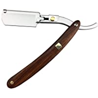 Los mejores  - Frcolor Navaja Recta de Afeitar con Mango de Madera Plegable para Barbero de Hombre (Sin Cuchilla) 2pcs